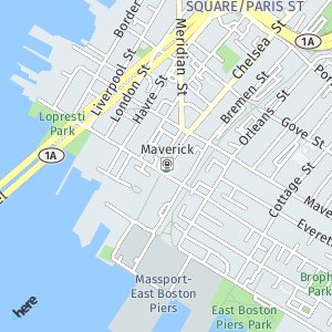 OpenStreetMap - Maverick Square MBTA Station, East Boston